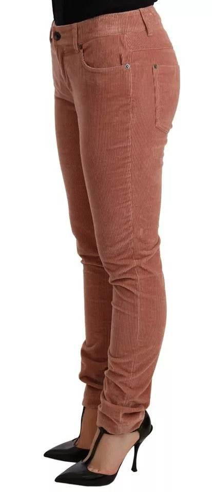 Dolce & Gabbana Pink Cotton Corduroy Skinny Jeans - Hilstor