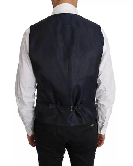 Dolce & Gabbana Blue Wool MARTINI Blazer Vest 2 Piece - Hilstor