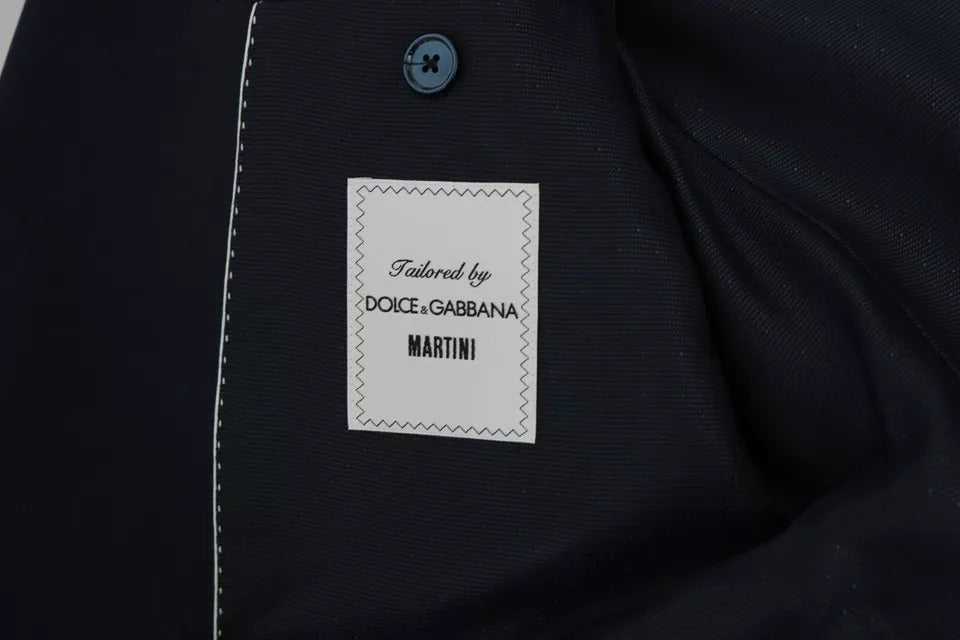 Dolce &amp; Gabbana Blå Uld MARTINI Blazervest 2 Delt