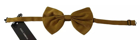Dolce & Gabbana Yellow Mustard 100% Silk Butterfly Bow Tie Men - Hilstor