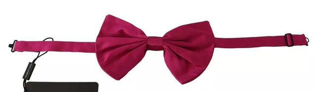 Dolce & Gabbana Pink 100% Silk Adjustable Neck Bow Tie Men - Hilstor