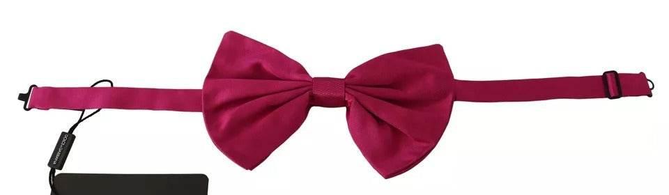 Dolce & Gabbana Pink 100% Silk Adjustable Neck Bow Tie Men - Hilstor
