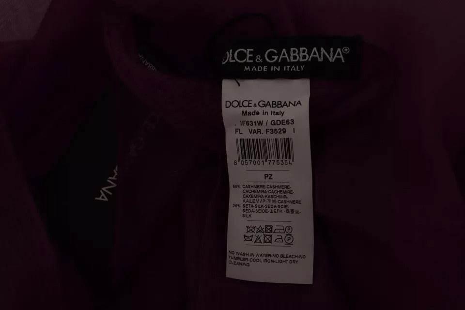 Dolce & Gabbana Purple Solid Cashmere Silk Shawl Wrap Scarf - Hilstor