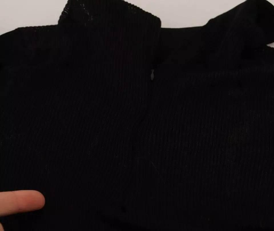 Dolce & Gabbana Black Turtleneck Slim Fit Pullover Sweater - Hilstor