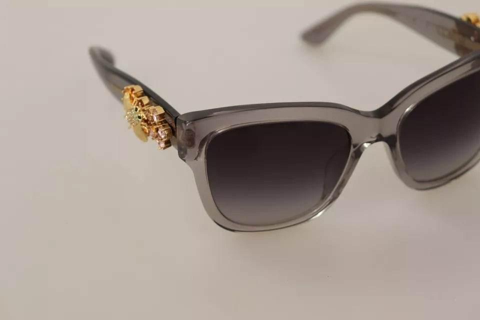 Dolce & Gabbana DG 4247-B-F Clear Embellished Crystal Acetate Sunglasses - Hilstor