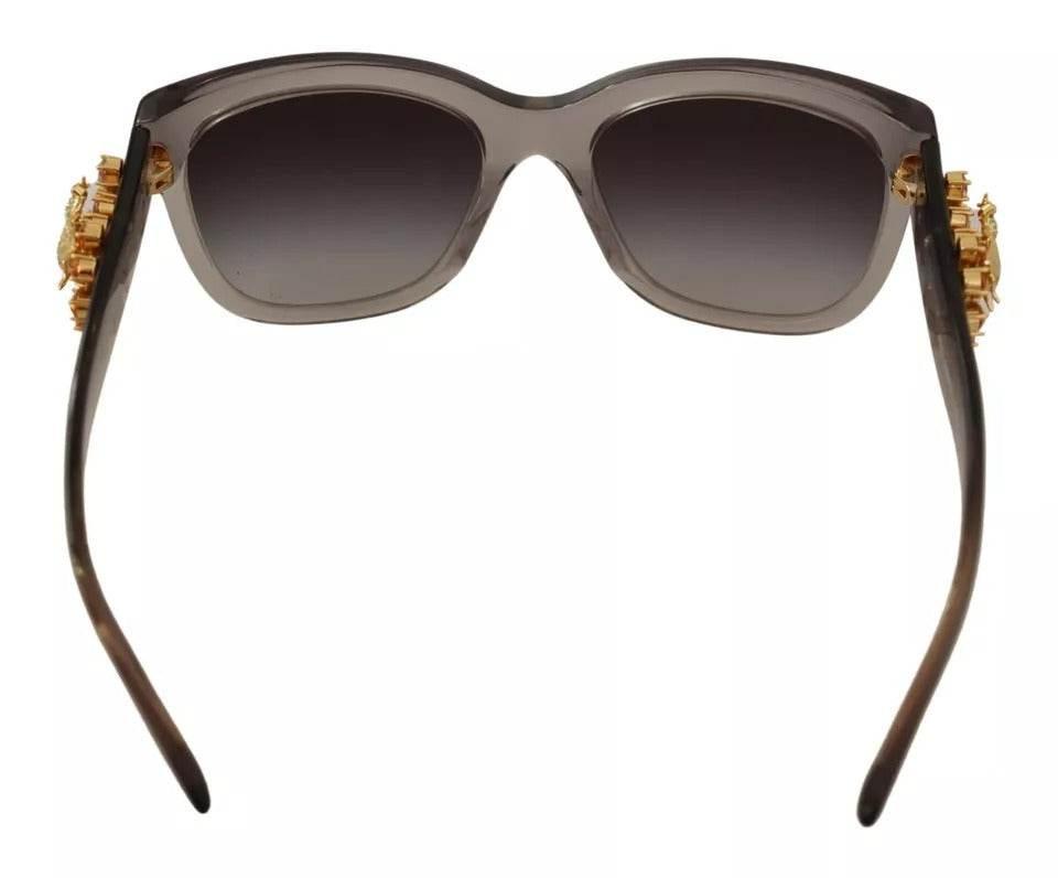 Dolce & Gabbana DG 4247-B-F Clear Embellished Crystal Acetate Sunglasses - Hilstor