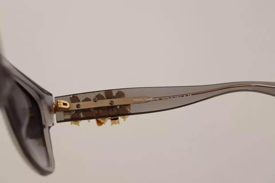 Dolce & Gabbana DG 4247-B-F Clear Embellished Crystal Acetate Sunglasses - Hilstor