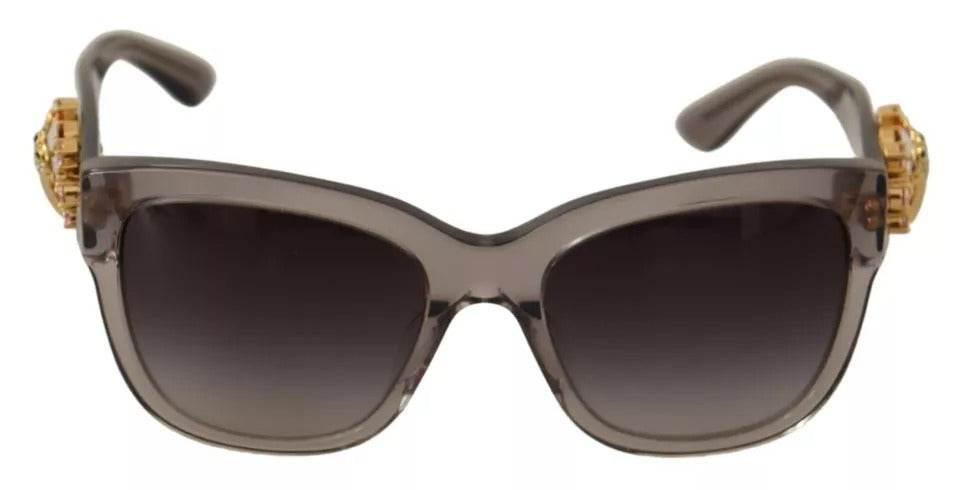 Dolce & Gabbana DG 4247-B-F Clear Embellished Crystal Acetate Sunglasses - Hilstor