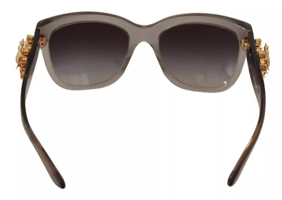 Dolce & Gabbana DG 4247-B-F Clear Embellished Crystal Acetate Sunglasses - Hilstor