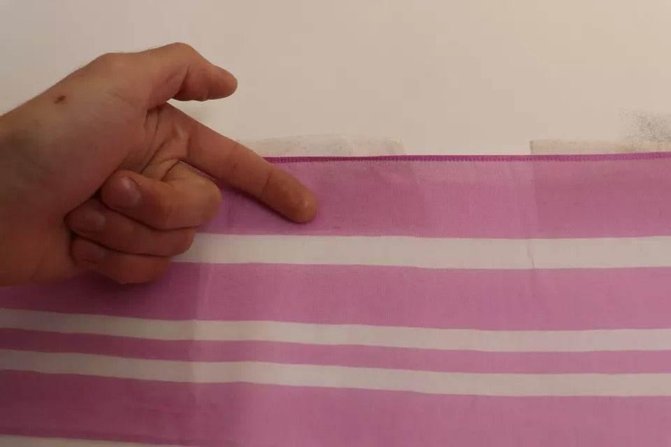 Dolce & Gabbana Pink White Striped Cannes Wrap Shawl Scarf - Hilstor