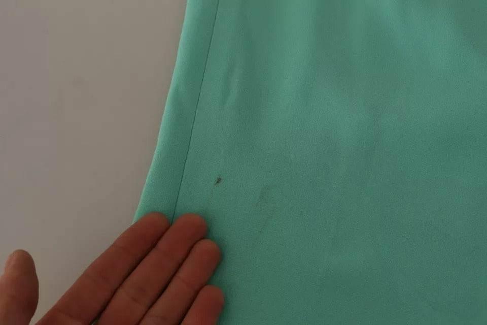 Dolce & Gabbana Mint Green Viscose Pencil Cut Midi Skirt - Hilstor