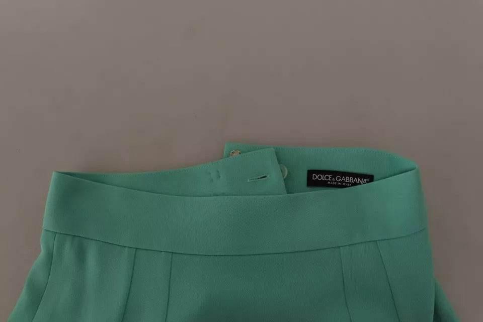 Dolce & Gabbana Mint Green Viscose Pencil Cut Midi Skirt - Hilstor