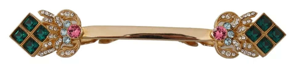 Dolce &amp; Gabbana forgyldt 925 sterlingsølv krystalkrave stopbroche
