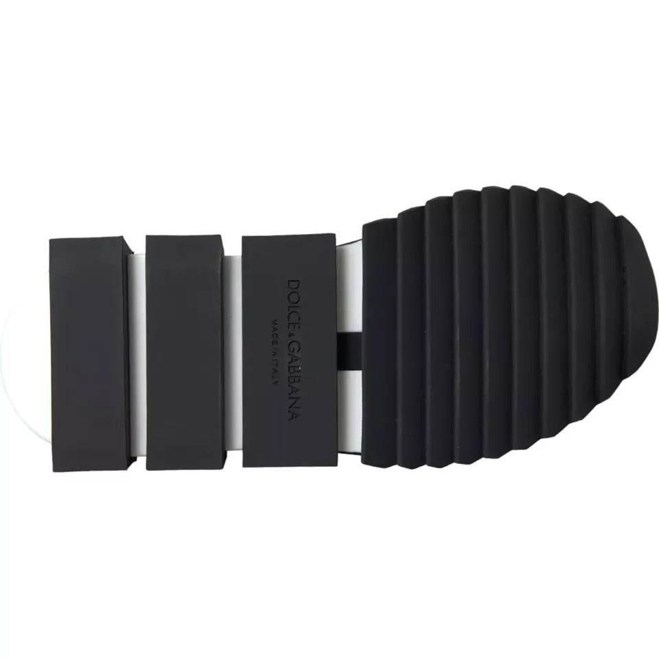 Dolce & Gabbana Black White Logo Sorrento Mens Sneakers Shoes - Hilstor