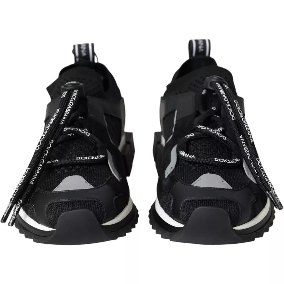 Dolce &amp; Gabbana Sort Hvid Logo Sorrento Herre Sneakers Sko