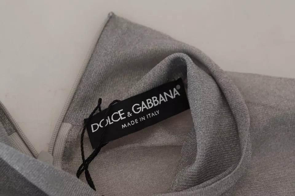 Dolce & Gabbana Gray See Through Turtleneck Pullover Sweater - Hilstor