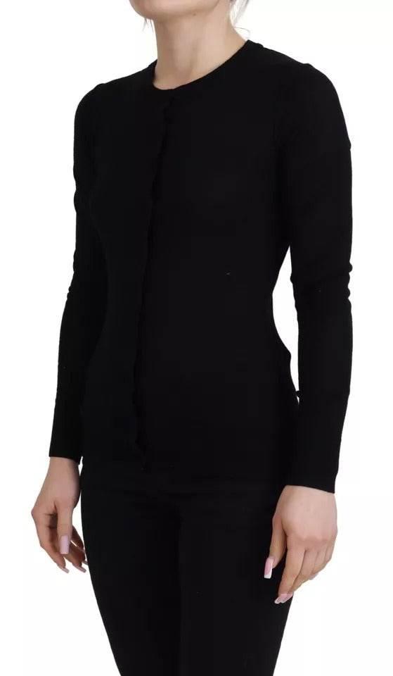 Dolce & Gabbana Black Crewneck Long Sleeves Pullover Sweater - Hilstor