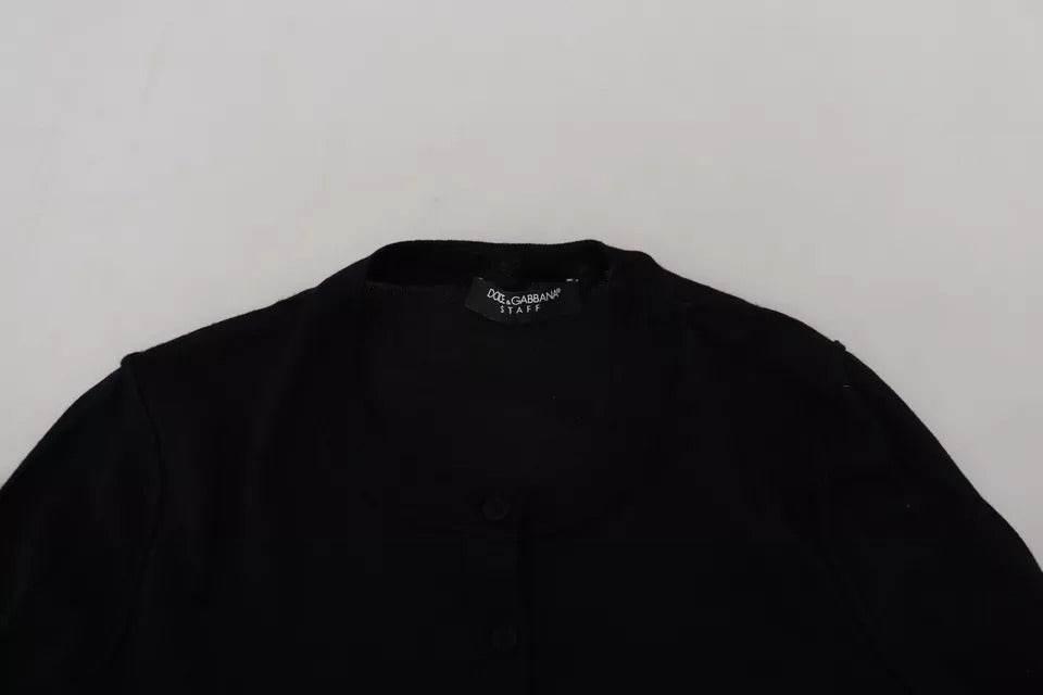 Dolce & Gabbana Black Crewneck Long Sleeves Pullover Sweater - Hilstor