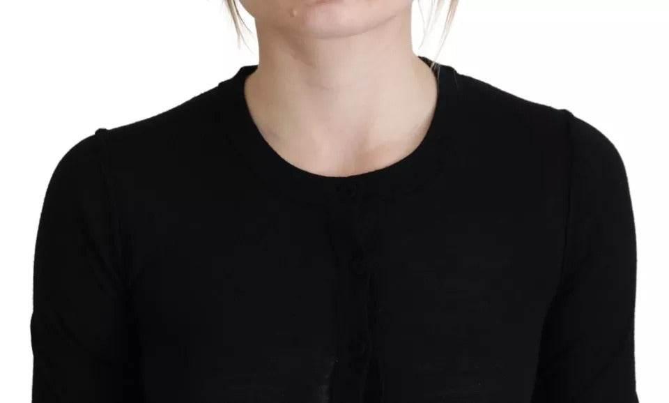 Dolce & Gabbana Black Crewneck Long Sleeves Pullover Sweater - Hilstor