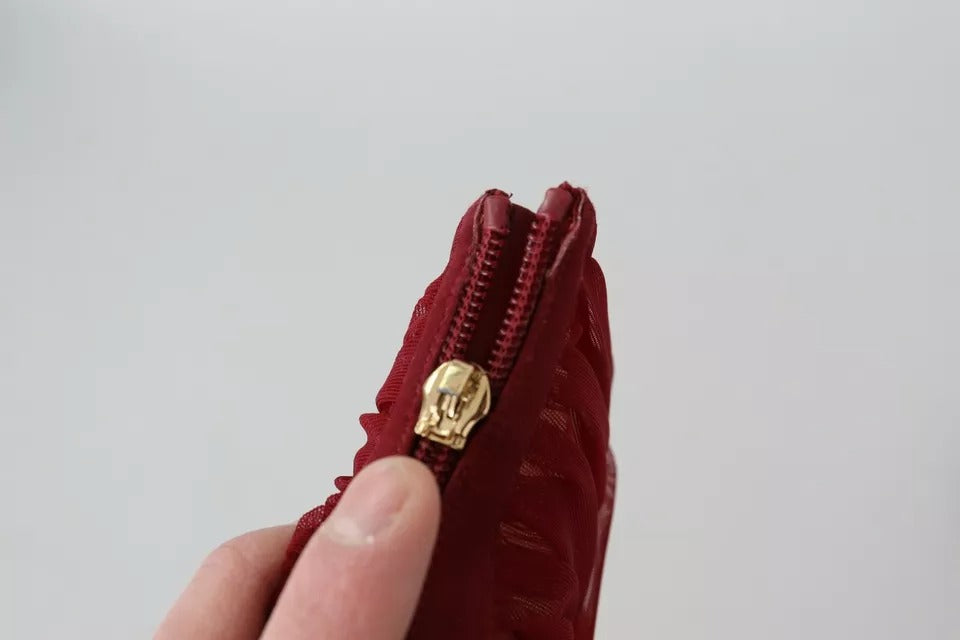 Dolce &amp; Gabbana rød tyl ankelstøvler stilethæle sko