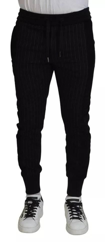 Dolce & Gabbana Black Cotton Blend Jogger Sweatpants Pants - Hilstor