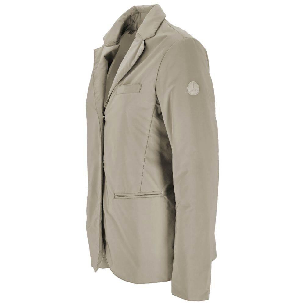 People Of Shibuya Beige Polyester Jackets & Coat - Hilstor