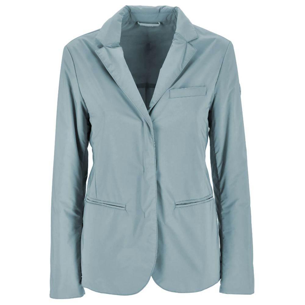 People Of Shibuya Light Blue Polyester Jackets & Coat - Hilstor