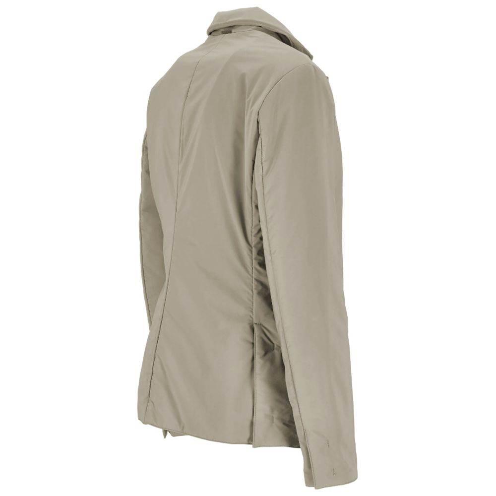 People Of Shibuya Beige Polyester Jackets & Coat - Hilstor