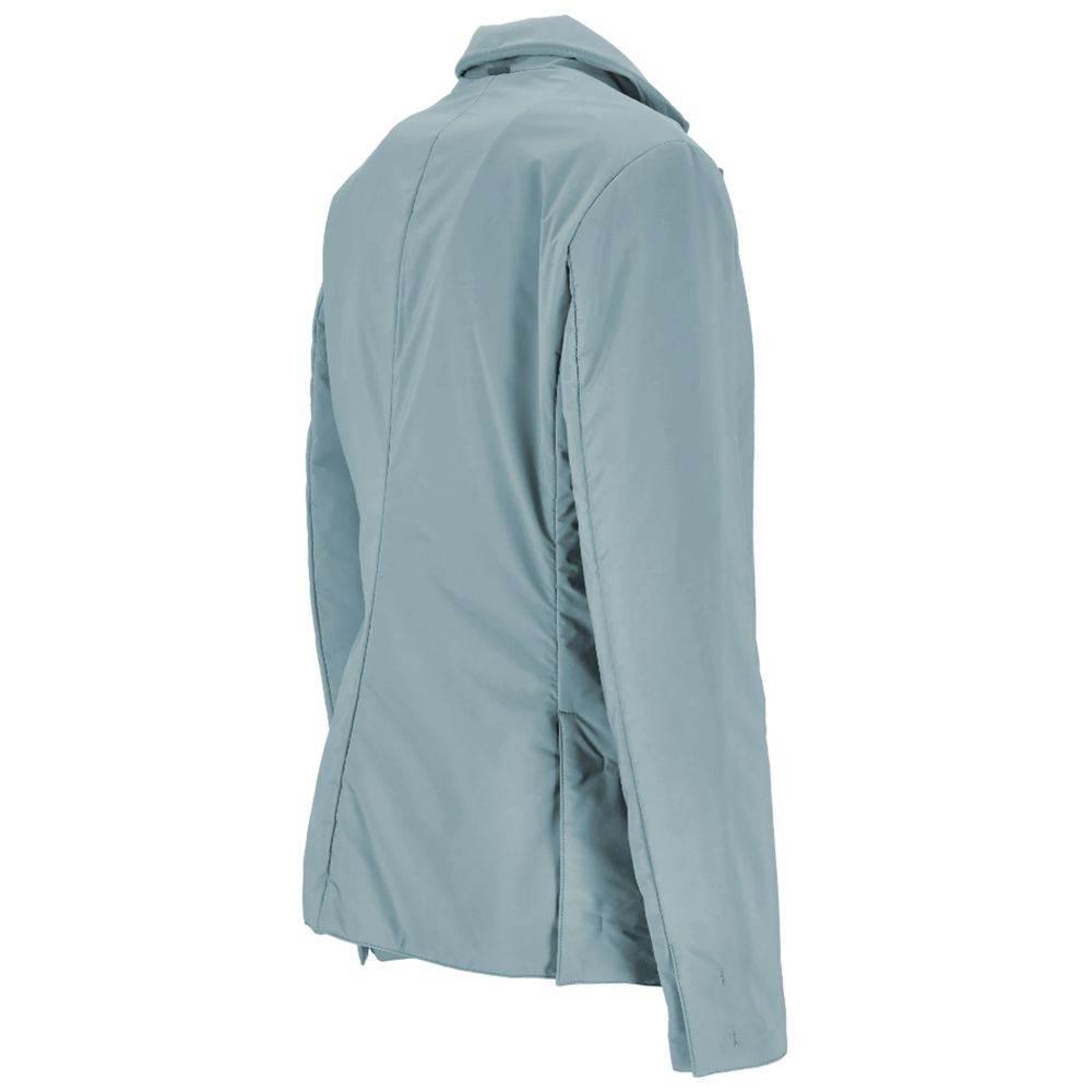 People Of Shibuya Light Blue Polyester Jackets & Coat - Hilstor