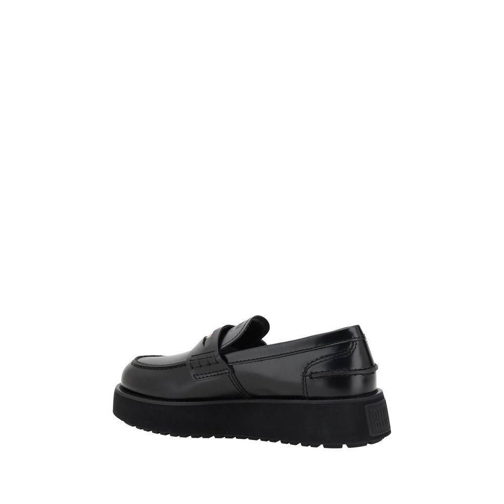 Miu Miu Leather Loafers - Hilstor