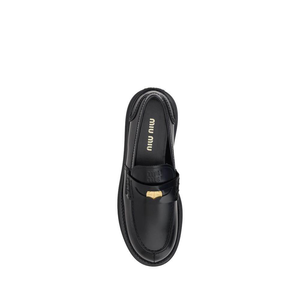 Miu Miu Leather Loafers - Hilstor