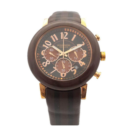 K&Bros Brown Leather Watch - Hilstor