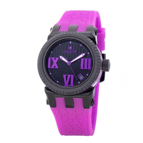 Lancaster Purple Silicone Watch - Hilstor
