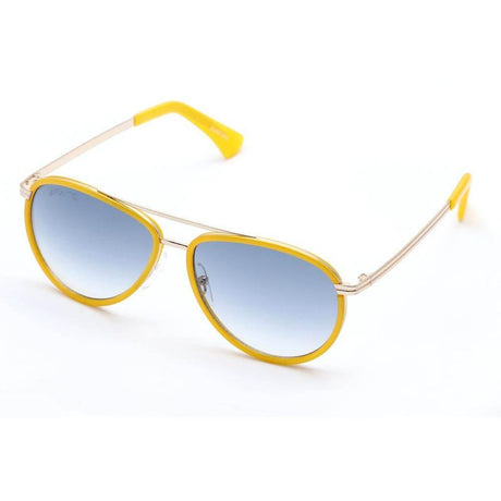 Lancaster Yellow Metal Sunglasses - Hilstor