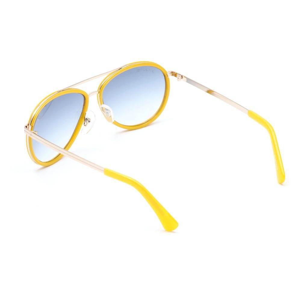 Lancaster Yellow Metal Sunglasses - Hilstor