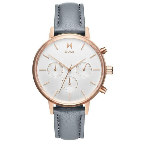 MVMT Gray Leather Watch - Hilstor