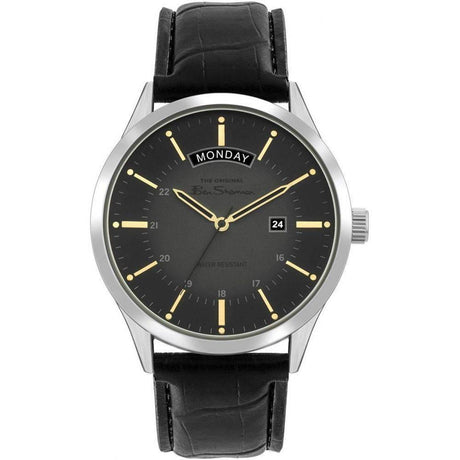 Ben Sherman Black Leather Watch - Hilstor