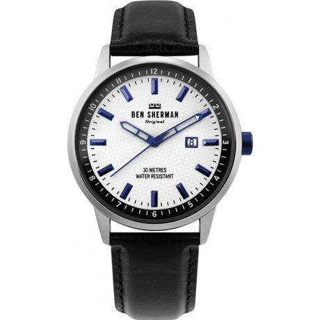 Ben Sherman Black Leather Watch - Hilstor