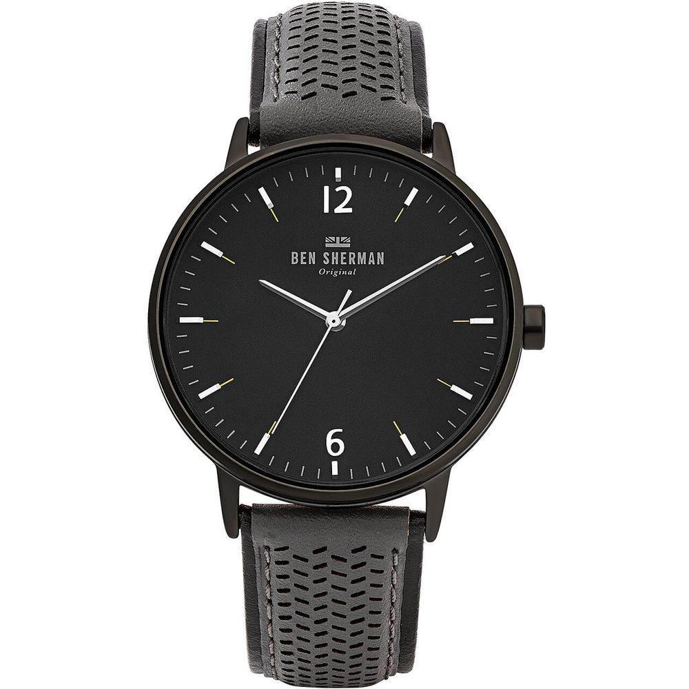Ben Sherman Black Leather Watch - Hilstor