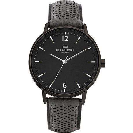 Ben Sherman Black Leather Watch - Hilstor