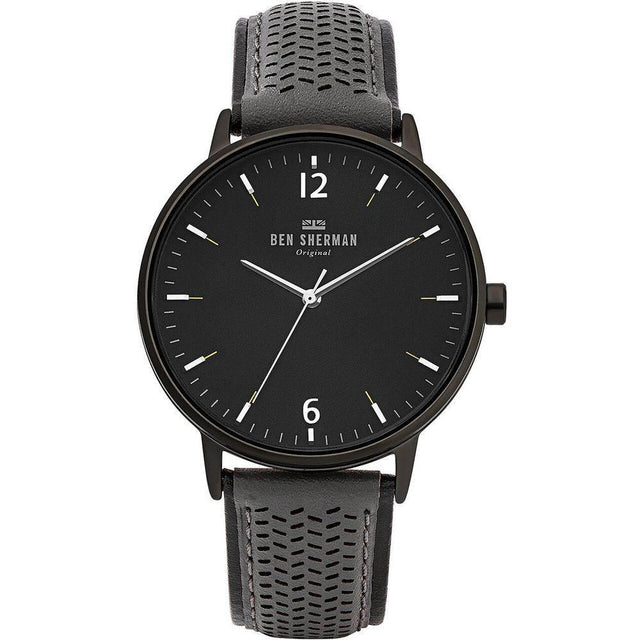 Ben Sherman Black Leather Watch - Hilstor