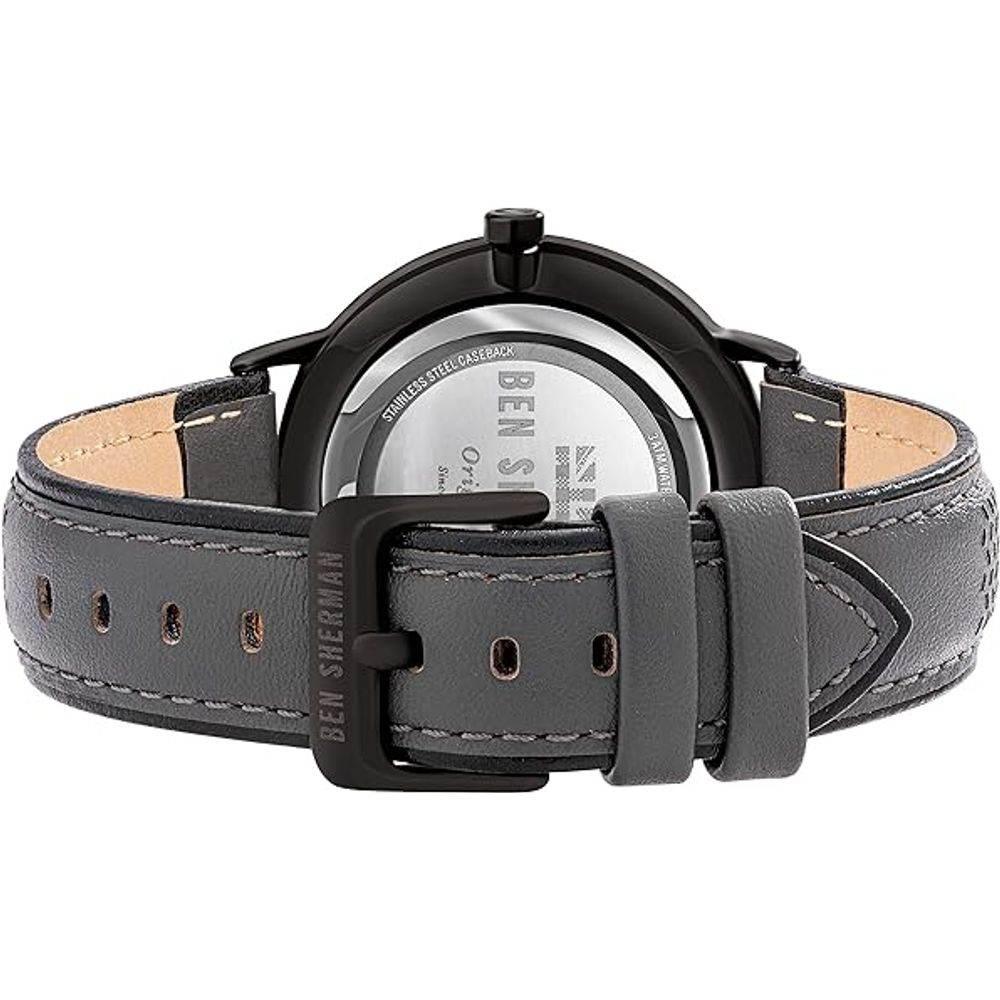 Ben Sherman Black Leather Watch - Hilstor