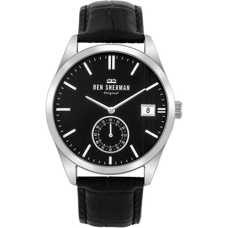Ben Sherman Black Leather Watch - Hilstor