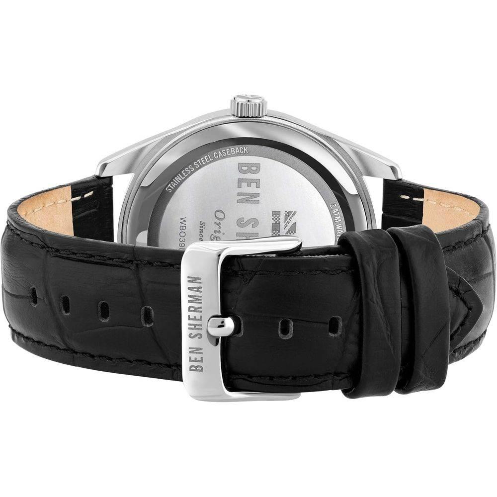 Ben Sherman Black Leather Watch - Hilstor