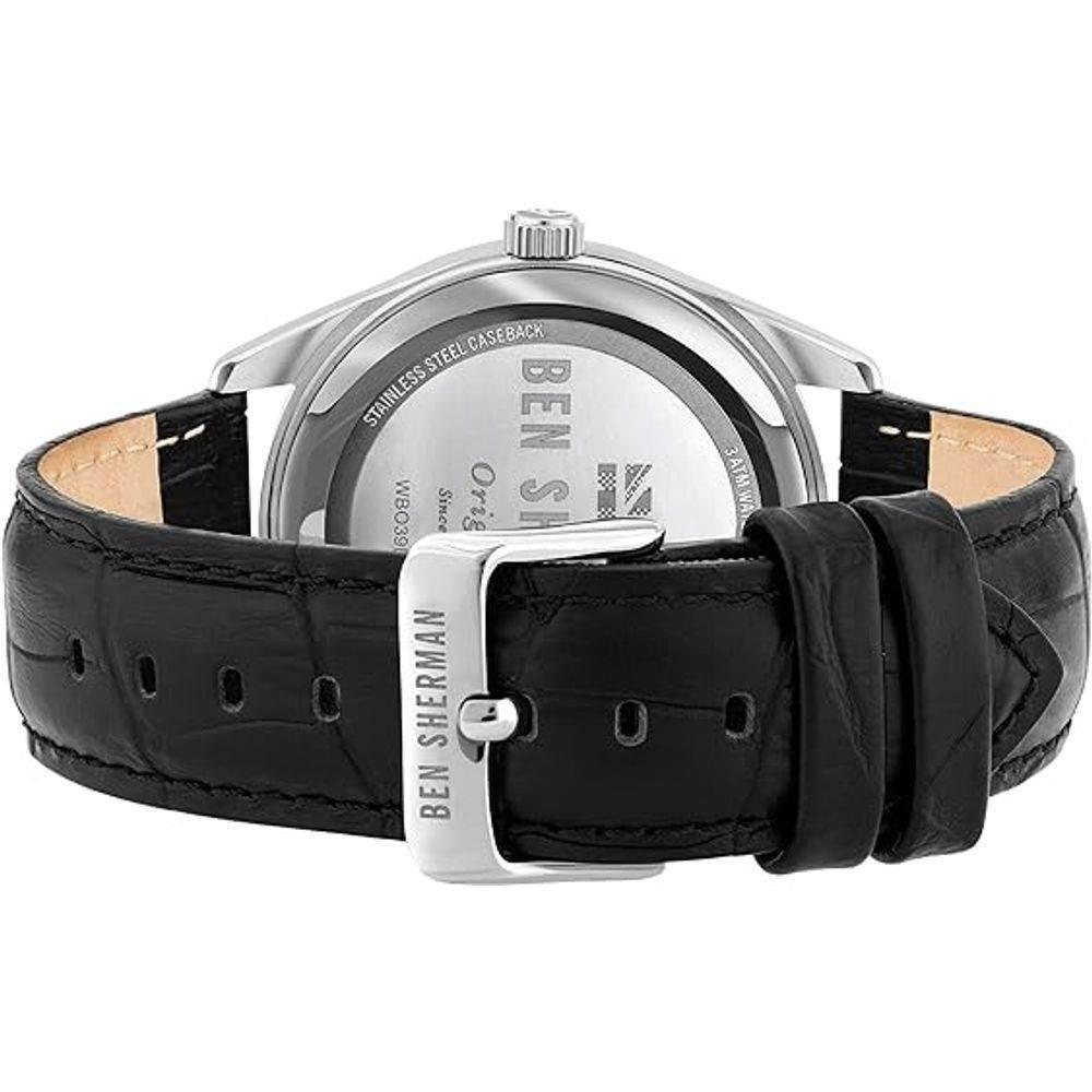 Ben Sherman Black Leather Watch - Hilstor