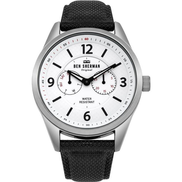 Ben Sherman Black Leather Watch - Hilstor