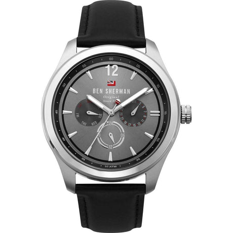 Ben Sherman Black Leather Watch - Hilstor