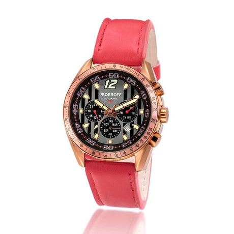 Bobroff Red Leather Watch - Hilstor