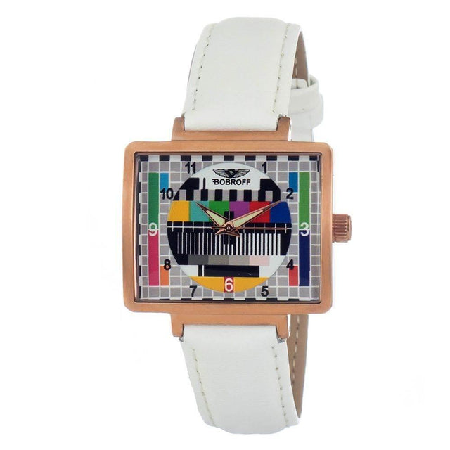 Bobroff White Leather Watch - Hilstor