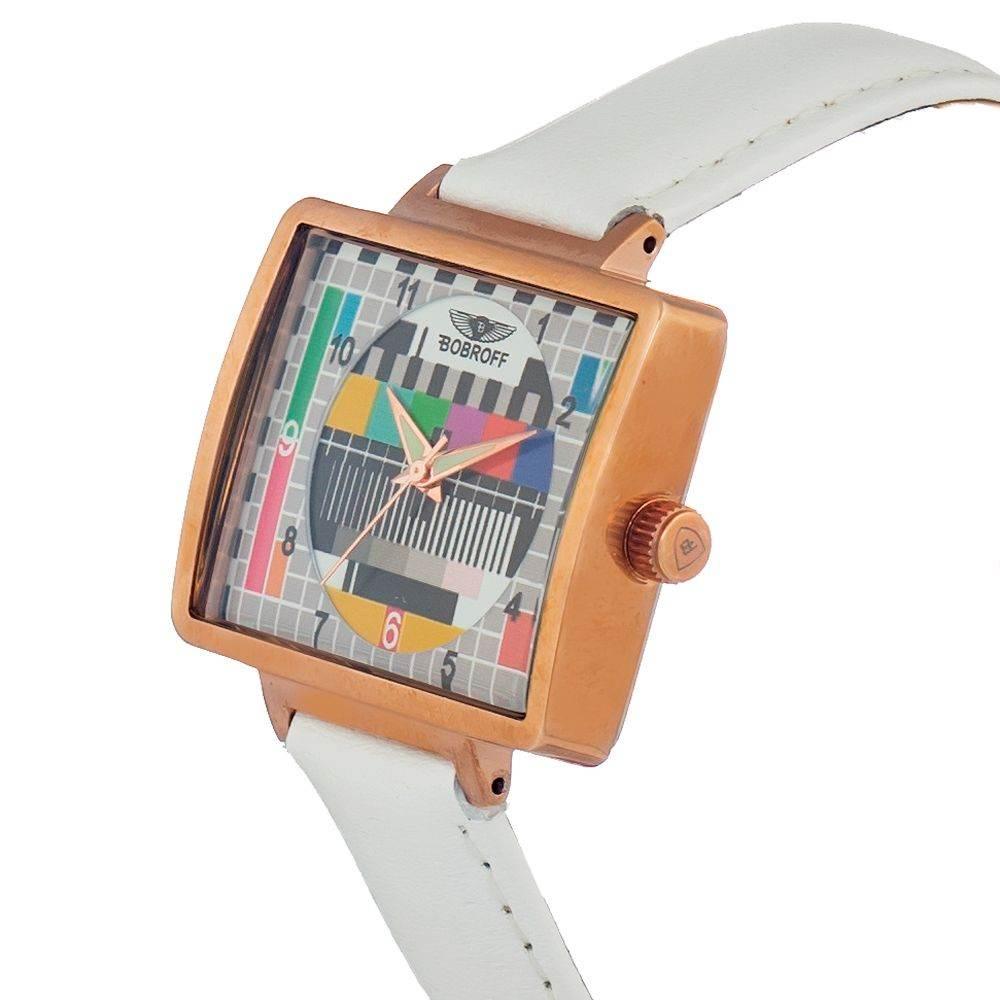 Bobroff White Leather Watch - Hilstor